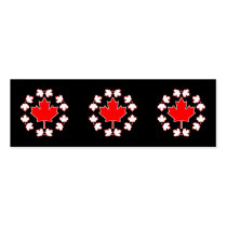Canada Maple Leaf Circle Design Business Card Templates