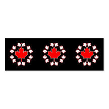 Canada Maple Leaf Circle Design Business Card Templates