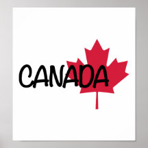 Canada maple leaf poster