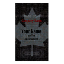 Canada maple leaf stylish business card template