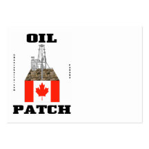 Canada Oil Patch,Business Cards,Oil,Rig,Flag