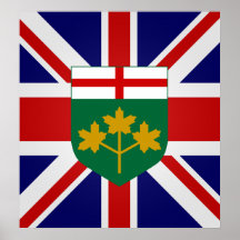 Canada Ontario High quality Flag Print
