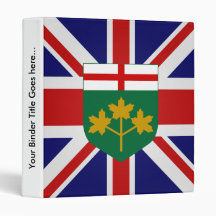 Canada Ontario High quality Flag Vinyl Binder