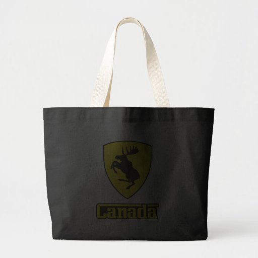 Canada - prancing moose shield crest coat of arms bag