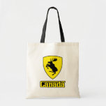 Canada - prancing moose shield crest coat of arms tote bags