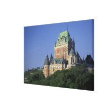 Canada, Quebec City.  Chateau Frontenac. Gallery Wrapped Canvas