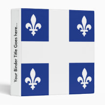 Canada Quebec High quality Flag 3 Ring Binders