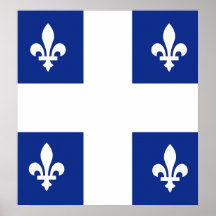 Canada Quebec High quality Flag Print