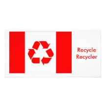Canada recycle flag photo cards