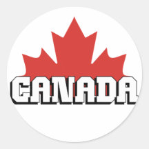 Canada Round Sticker