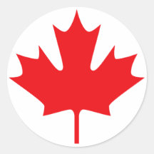 Canada Round Stickers