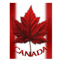 Canada Souvenir Postcards Canada Flag Art Cards
