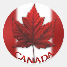 Canada Souvenir Stickers Red Maple Leaf Stickers