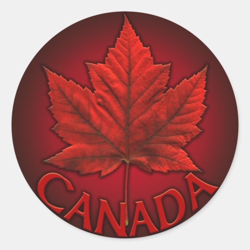 Canada Souvenir Stickers Red Maple Leaf Stickers Zazzle
