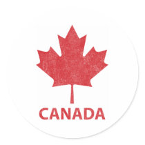 Canada Round Sticker