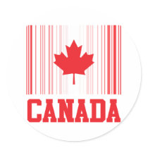 Canada Round Stickers