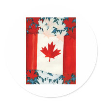 Canada Round Sticker