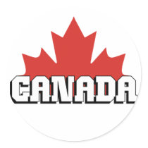 Canada Round Sticker