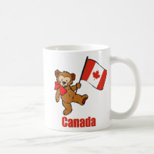 Canada Teddy Bear Coffee Mugs