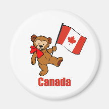 Canada Teddy Bear Fridge Magnet