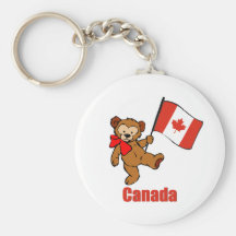 Canada Teddy Bear Keychain