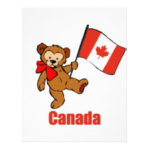 Canada Teddy Bear Letterhead Template
