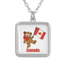 Canada Teddy Bear Pendants