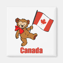 Canada Teddy Bear Refrigerator Magnets