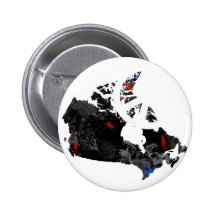 Canada Trendy Peace Sign with Canadian map Pin