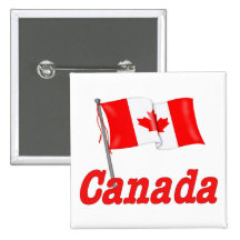 Canada Waving Flag Button
