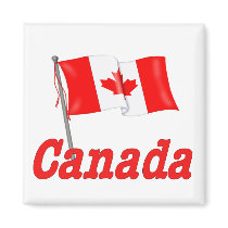 Canada Waving Flag Fridge Magnet