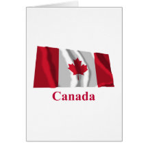 Canada Waving Flag with Name Card
