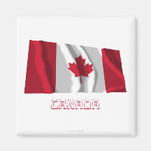 Canada Waving Flag with Name Magnet