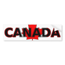 Canada with Leaf Bumper Sticker