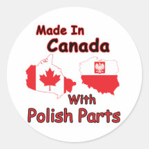 Canada With Polish Parts Sticker