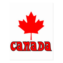 CANADA with red Maple Leaf Postcards