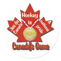 Canadas Game Round Stickers