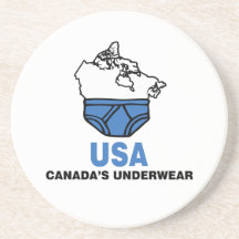 Canada's Underwear Beverage Coasters