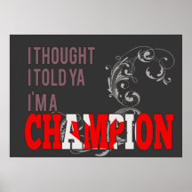 Canadian and a Champion Print