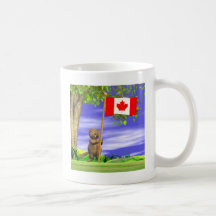 Canadian Beaver and Flag Mug
