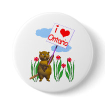 Canadian Beaver Loves Ontario Pin