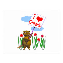 Canadian Beaver Loves Ontario Post Cards