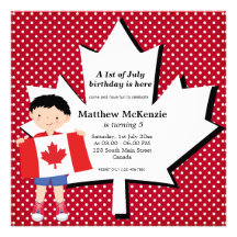Canadian birthday boy announcement