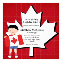 Canadian birthday boy announcement