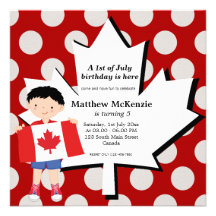 Canadian birthday boy announcements