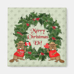 Canadian Christmas Refrigerator Magnet