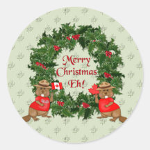 Canadian Christmas Stickers
