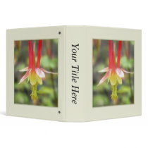 Canadian Columbine (Aquilegia Canadensis) 3 Ring Binders