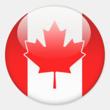 Canadian Flag 2.0 Round Stickers