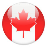 Canadian Flag 2.0 Round Stickers